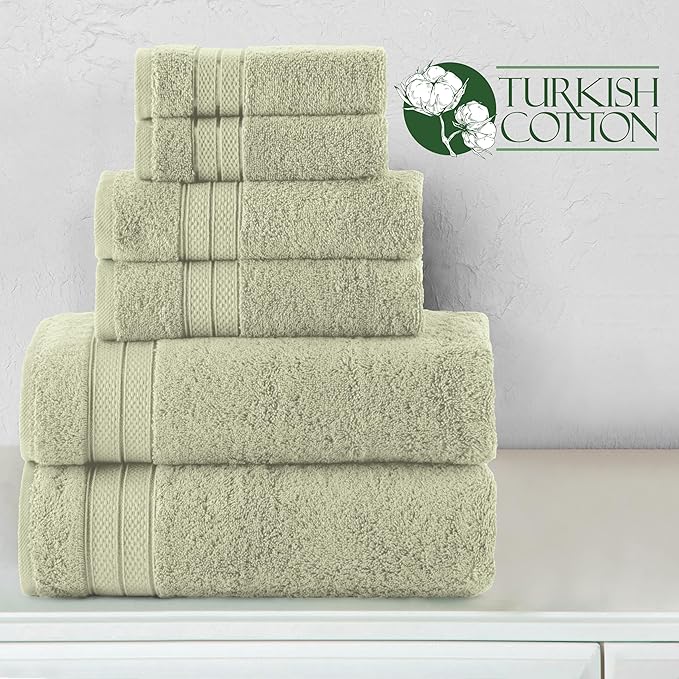 Elegant Comfort Luxury 6-Piece Towel Set, Premium Soft 100% Turkish Cotton - Image 5