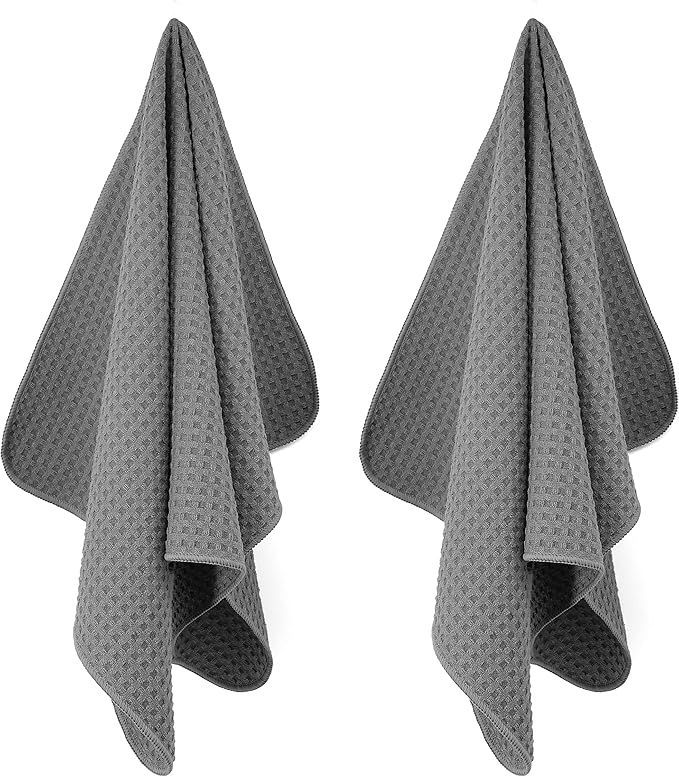 POLYTE Ultra Premium Microfiber Kitchen Dish Hand Towel Waffle Weave, 8 Pack - Image 2