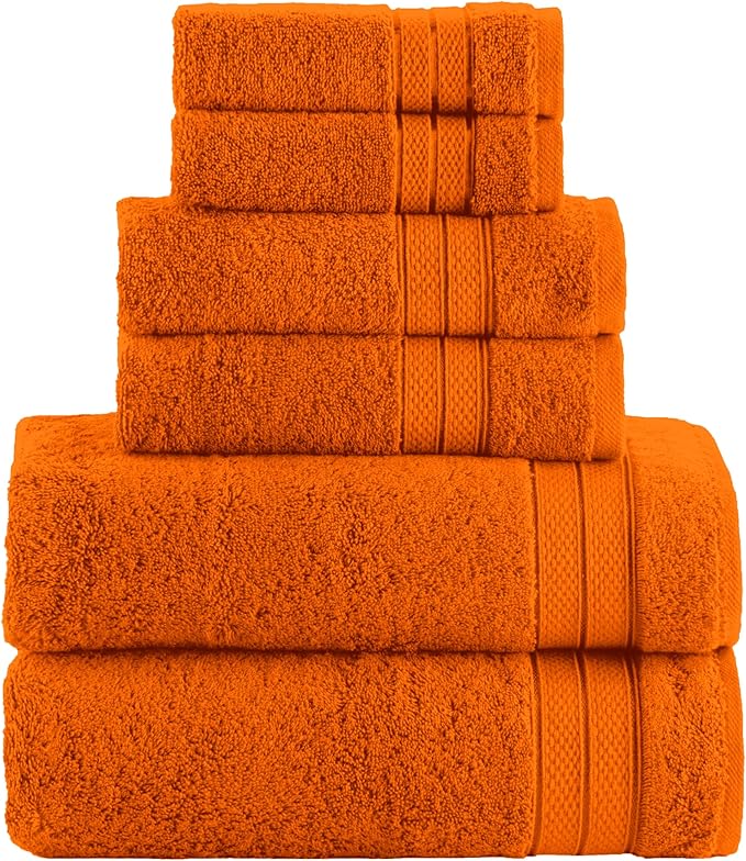 Elegant Comfort Luxury 6-Piece Towel Set, Premium Soft 100% Turkish Cotton by ELEGANTCOMFORT