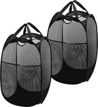 Simple Houseware Mesh Pop-Up Laundry Hamper Basket - Image 2