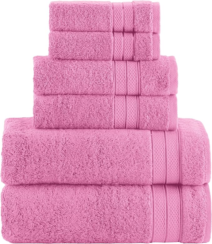 Elegant Comfort Luxury 6-Piece Towel Set, Premium Soft 100% Turkish Cotton by ELEGANTCOMFORT