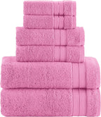 Elegant Comfort Luxury 6-Piece Towel Set, Premium Soft 100% Turkish Cotton by ELEGANTCOMFORT