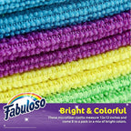 Fabuloso Microfiber Cleaning Cloths, 8 ct, Rainbow Colors | Lint-Free, - Image 3