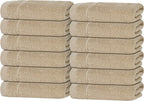 Tens Towels Pack of 12 Washcloths, 12 x 12 Inches, Lighter Weight, Quick to Dry by TensTowels