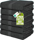 Utopia Towels 6 Pack Bath Towel Set, 500 GSM 100% Ring Spun Cotton Medium by UTOPIATOWELS