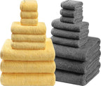 SEMAXE 18-Pack Bath Towel Set Include 6 Bath Towels, 6 Hand Towels, 6 Wash by SEMAXE