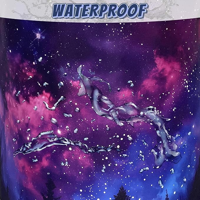 Personalize Galaxy Laundry Basket Oxford Cloth Foldable Forest Starry Sky - Image 4
