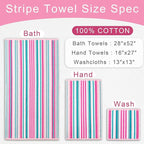 VOOVA & MOVAS Cotton Bath Towels Set of 4, Soft & Absobent & Lightweight - Image 4