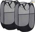 Foldable Mesh Popup Laundry Hamper, Laundry Basket Easy to Open and Fold by Unknown