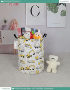 FANKANG Storage Basket, Nursery Hamper Canvas Laundry Basket Foldable - Image 3