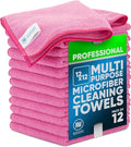 MW PRO Microfiber Cleaning Cloths Pink by MicrofiberWholesale