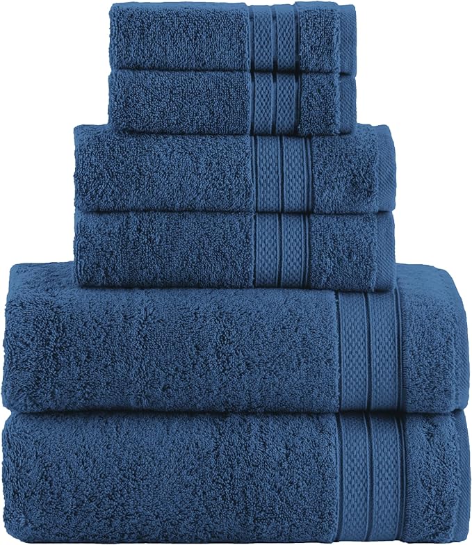 Elegant Comfort Luxury 6-Piece Towel Set, Premium Soft 100% Turkish Cotton by ELEGANTCOMFORT
