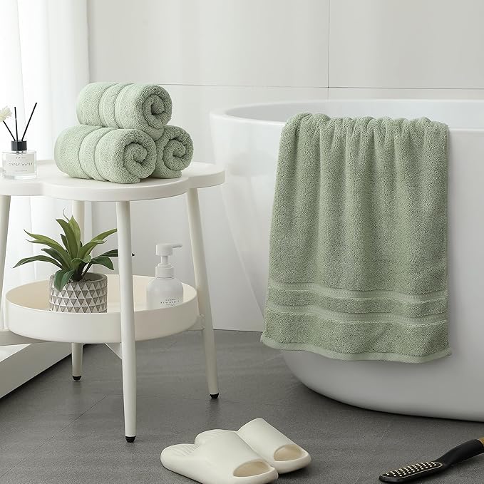 Simple&Opulence 4 Pcs Premium Hand Towels 16"x28", 600 GSM 100% Ring Spun Cotton - Image 2