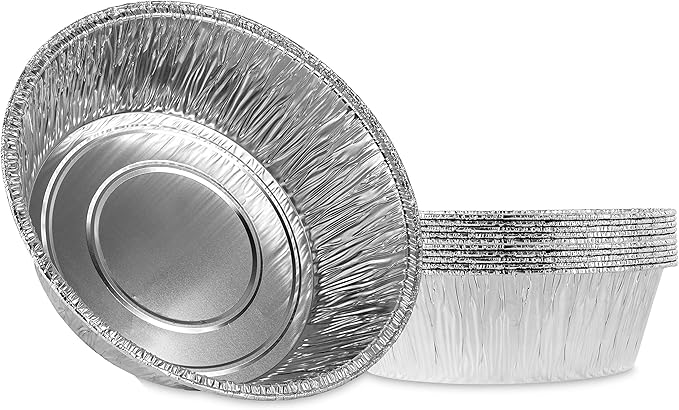PLASTICPRO 10'' Inch Round Deep Tin Foil Pans Disposable Aluminum, Freezer & by PLASTICPRO