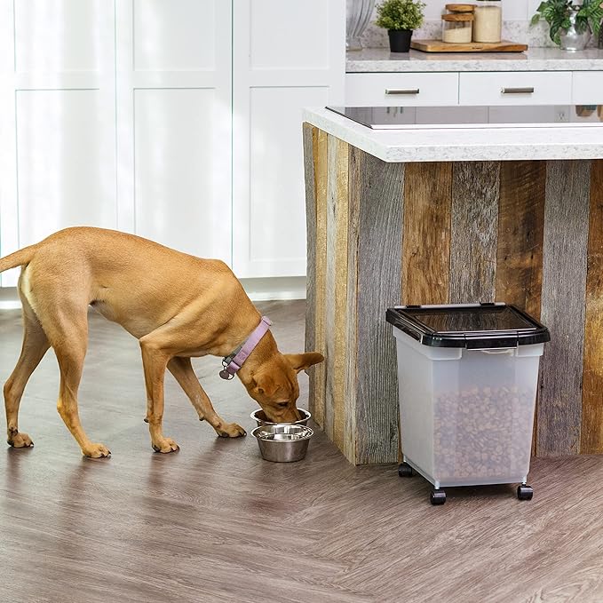 IRIS USA Airtight Dog Food Storage Container, WeatherPro, Removable Wheels - Image 4