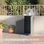 Indoor Outdoor Storage Cabinet Waterproof with Shelf,Plastic Storage Sheds Outdoor Cabinets for Patio/Garden/Backyard, Size 34.3''L*15''W*36.2''H（Gray） - Image 5