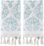 SKL Home Mirage Fringe 100% Turkish Cotton Hand Towel Set by SKLHomebySaturdayKnightLtd