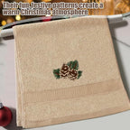 3 Pcs Rustic Pine Cone Hand Towels - Image 3