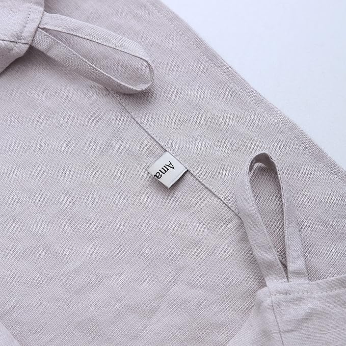 Amazhiyu Pure Linen Over The Door Laundry Hanging Hamper Bag - Image 5