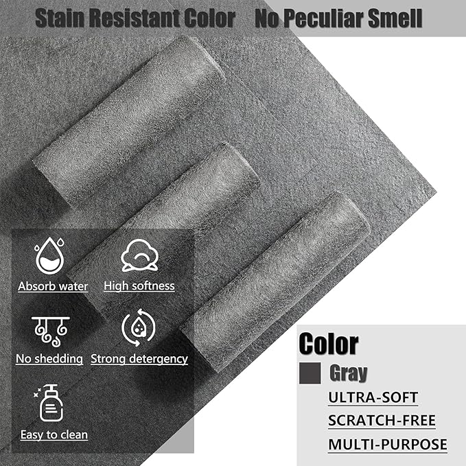 KTT Microfiber Cleaning Cloth, Reusable Thickened Magic Cleaning Cloth.Streak - Image 4