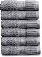 NY Loft 100% Cotton Hand Towel 6 Pack | Super Soft & Absorbent Quick-Dry Hand by NYLoft