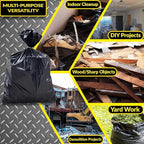 Reli. Contractor Garbage Bags 55 Gallon | 20 Trash Bags | Heavy Duty | Black - Image 5
