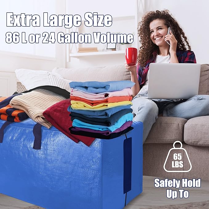 SWEET DOLPHIN 12 Pack Extra Large Moving Bags - Image 7