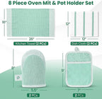 Casa Platino Potholders & Oven Mitts Heat Resistant, 8-Piece Mini Oven Mitts - Image 2