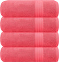 GLAMBURG Premium Cotton 4 Pack Bath Towel Set by GLAMBURG