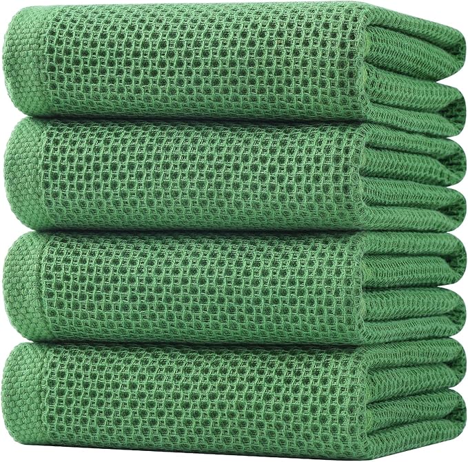 Homaxy 100% Cotton Waffle Weave Kitchen Dish Towels, Ultra Soft Absorbent Quick by Homaxy