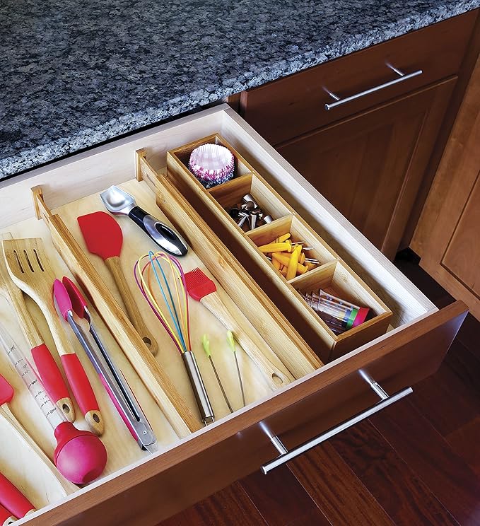 Lipper International Bamboo Kitchen Drawer Dividers - Image 10