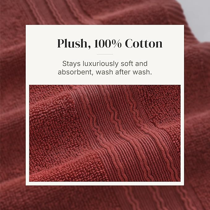 Modern Threads Ophelia 6-Piece 100% Cotton Towel Set – Reversible Yarn Dyed - Image 5