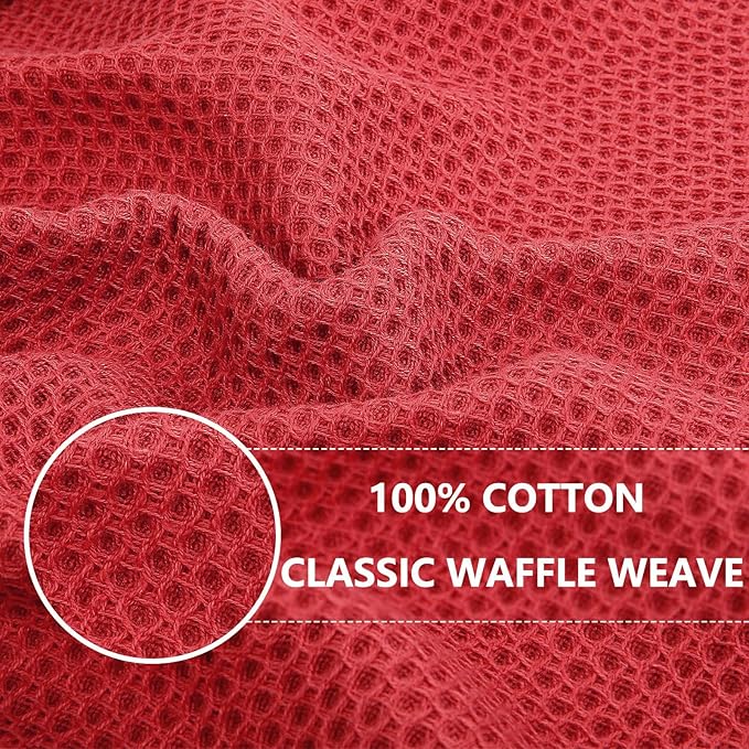 Homaxy 100% Cotton Waffle Weave Kitchen Dish Towels, Ultra Soft Absorbent Quick - Image 2