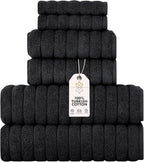 Classic Turkish Towels CTT Luxury 6 Piece Towel Set, 100% Turkish Cotton by ClassicTurkishTowels