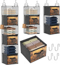 Closet Hanging Organizer with Drawers, 6 Tier Metal Closet Organizers and by Orapoke