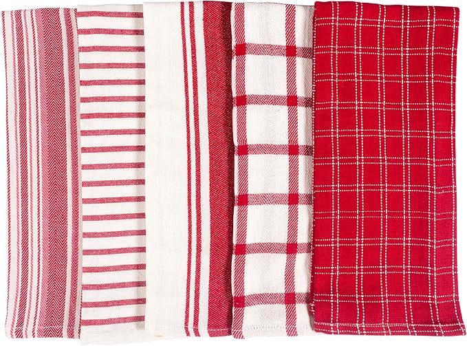 KAF Home Assorted Flat Kitchen Towels |100% Cotton - Image 2