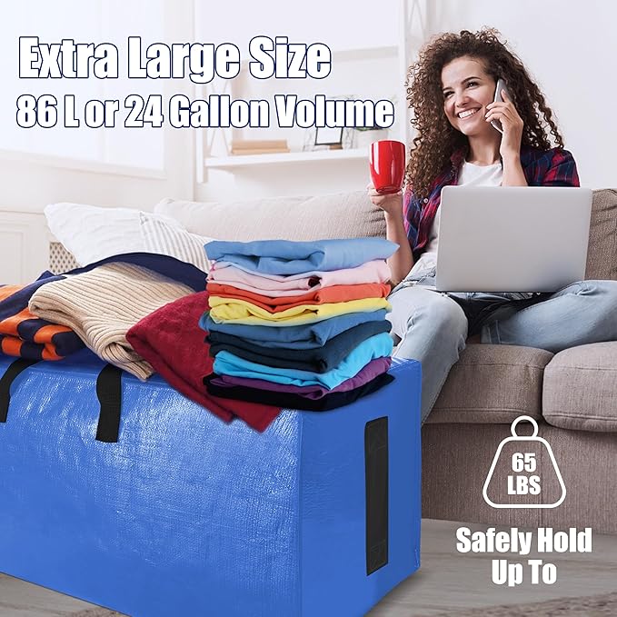SWEET DOLPHIN 6 Pack Extra Large Moving Bags - Image 7