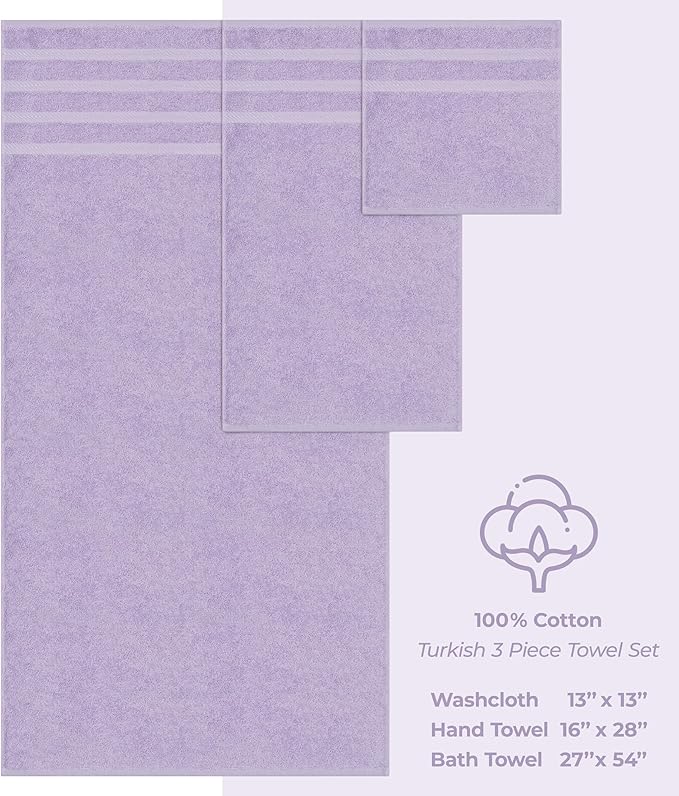 American Soft Linen Premium 3 Piece Towel Set, 1 Bath Towel 1 Hand Towel 1 - Image 4