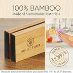 Night Tree Expandable Bamboo Drawer Dividers – drawer separators - Image 7