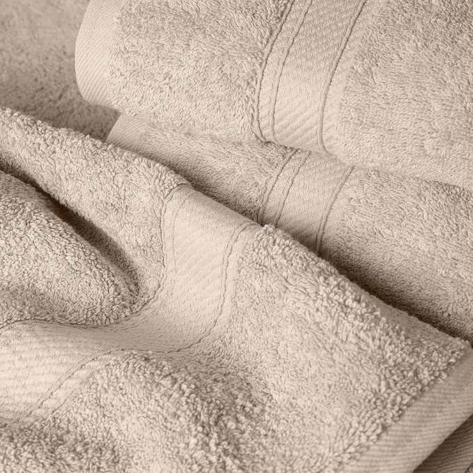 SUPERIOR Egyptian Cotton Pile 6 Piece Towel Set, Includes 2 Bath, 2 Hand - Image 3