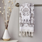 SKL Home Mirage Fringe 100% Turkish Cotton Hand Towel, 16x26 in - Image 6