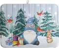 Winter Gnome Dish Drying Mat Christmas Tree Snowman Large Kitchen Mats Dish by farg