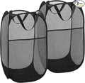 2 Pack Popup Laundry Hamper, Foldable Mesh Laundry Basket by LVXINLI