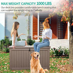 YITAHOME 230 Gallon Outdoor Storage Deck Box, Weather-Resistant Resin, Versatile for Patio Furnishings, Outdoor Cushions, Garden Tools, and Sports/Pool Gear, Taupe - Image 3