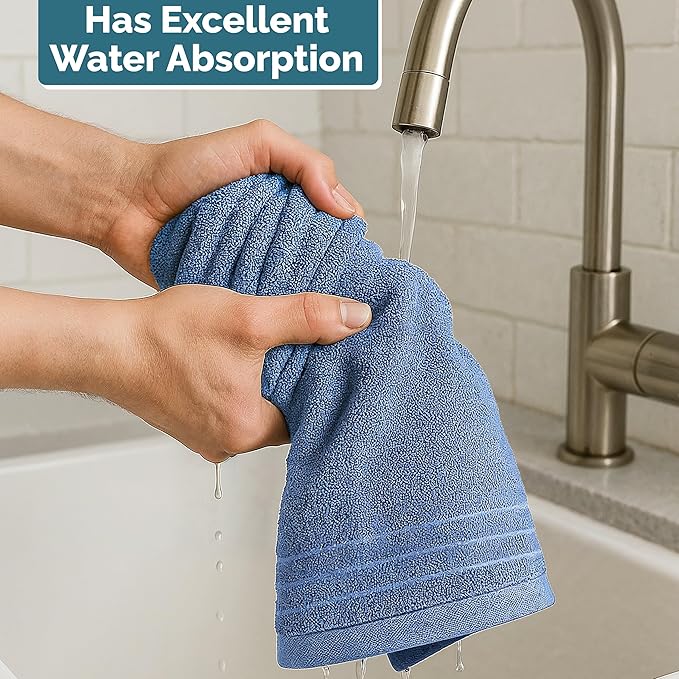 CASA PLATINO Bath Hand Towels for Bathroom - Image 6