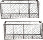 DII Chicken Wire Collection Farmhouse Vintage Wall Baskets, Medium Basket by DII