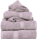 SUPERIOR Egyptian Cotton Pile 6 Piece Towel Set, Includes 2 Bath, 2 Hand by SUPERIOR