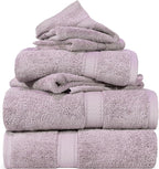 SUPERIOR Egyptian Cotton Pile 6 Piece Towel Set, Includes 2 Bath, 2 Hand by SUPERIOR