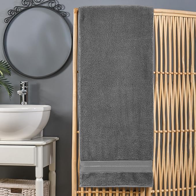 Elegant Comfort Three Line Popcorn Extra Large Luxury Bath Towel - Image 2