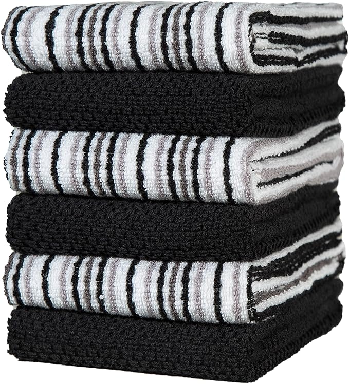 Popcorn Stripe Cotton Kitchen Towels by BumbleTowels